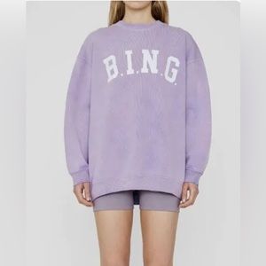 ANINE BING oversized lavender haze sweatshirt NWT